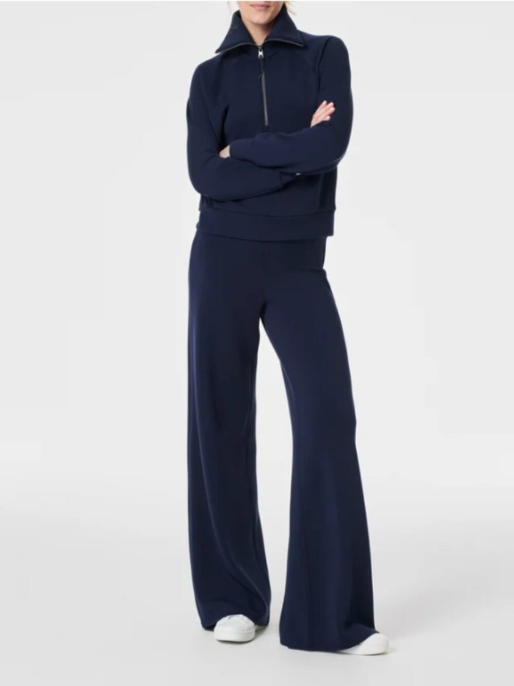 SPANX Air Essentials Set (Wide Leg + Half Zip) - New W/Tags, Very Black Size M